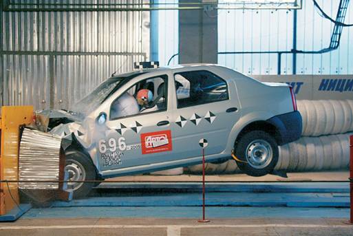 Краш-тест Renault Logan